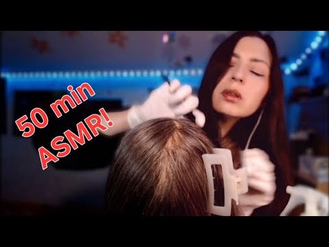ASMR BG | 50 Minutes Hair & Scalp Treatment for Deep Sleep