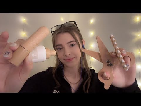 ASMR Wooden Pampering & Makeover 🪵 Skincare, Makeup, and Hair! (+Layered sounds)