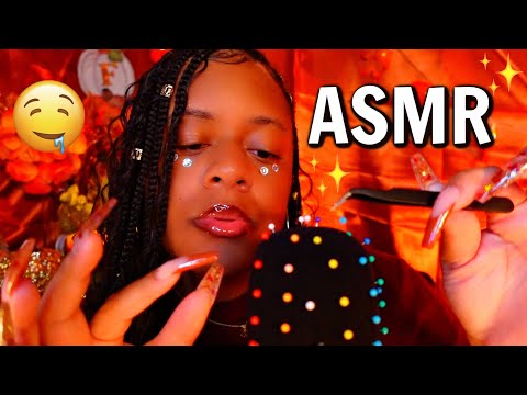 removing extremely sharp objects from your brain ASMR 🤤✨ (sound sprouts & tingles..😴🧡✨)