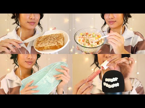 ASMR Sticky Sounds (No Talking) |Boba, Stickers, Lipgloss Pumping, Gel Bead Wrap| ✨