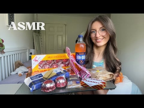 ASMR Eating Scottish sweet treats!🏴󠁧󠁢󠁳󠁣󠁴󠁿