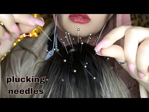 ASMR Needles & Wig Scratching, Plucking Bad Thoughts | The Most Intense Mic Triggers Ever 💆🏻‍♀️