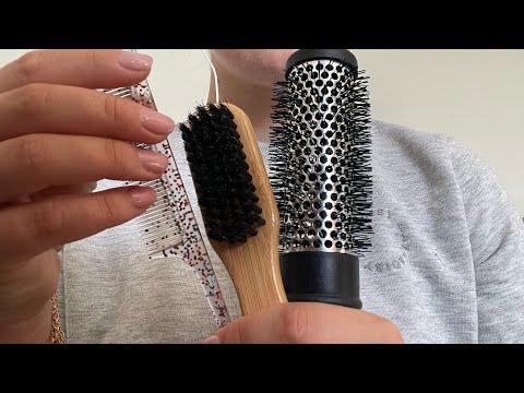 ASMR hair salon🎀 braiding, invisible clips, rolling & brushing your hair🥰 no talking 
