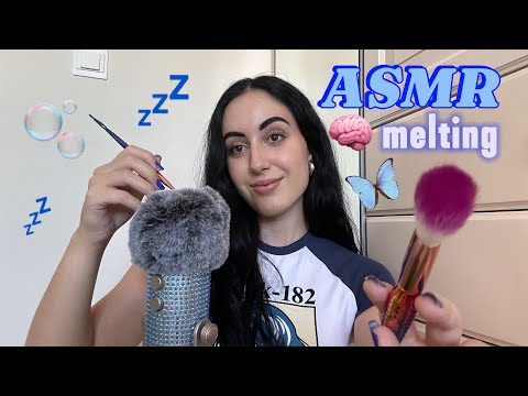 ASMR EN ESPAÑOL // FLUFFY MIC & MIC BRUSHING FOR SLEEP💤🫧🥱😴🌙 (hand & mouth sounds)✨ #asmr