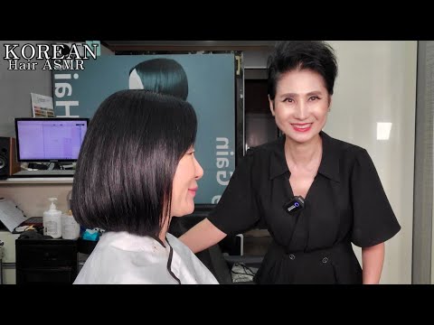 미용실ASMR 시각과청각의 활성화 #훼이스라인쪽만 강곱슬 매직 부글부글했던 모발 깔끔하게~Korean Hair salon ASMR visual and hearing