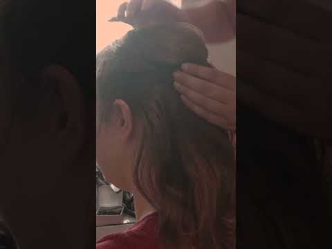 asmr hair styling on a real person