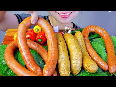 ASMR UNCLE BOSS CHEESE SAUSAGCE,  EATING SOUNDS | LINH-ASMR