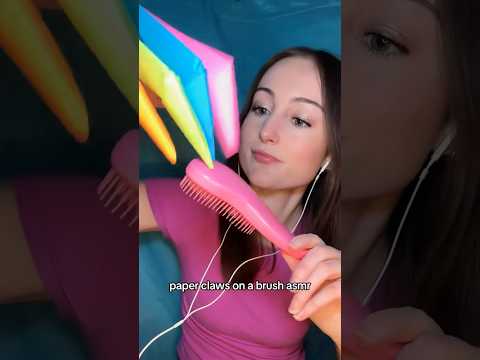 paper claws on a brush asmr