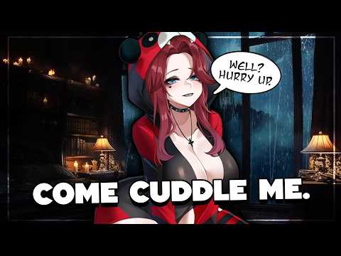Grumpy Goth Roommate Crawls into Your Bed During a Storm | ASMR Roleplay