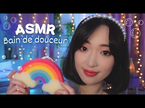 ASMR 🛁 Bain de douceur, les sons apaisants d'un bain relaxant (bruits d'eau, mousse, clapotis...) 🧼