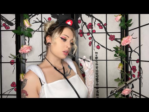 ASMR Nurse Roleplay / Medical Exam- Eyes, Ears, Personal Questions