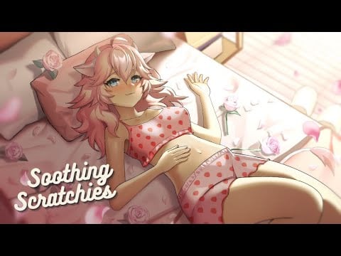 [3DIO ASMR] Soothing Scratchies (Head Scratching, Brushing, Wind, Whispers) (VTuber)