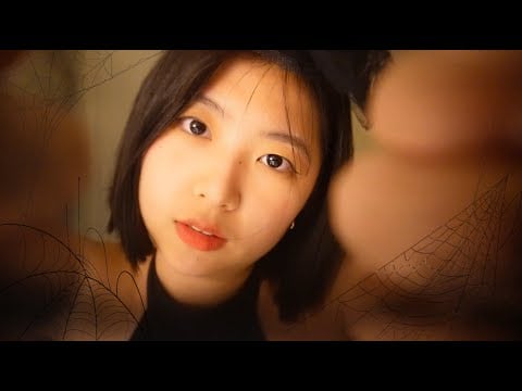 Removing Sticky Spiderwebs On Your Face | ASMR