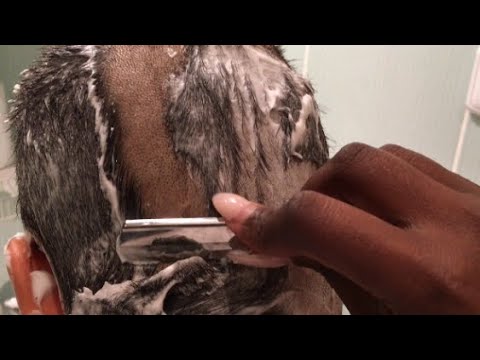 [ASMR] BARBER- HEAD SHAVE TINGLY SOUNDS BY SHARP STRAIGHT RAZOR// Hair Trimming [HD]