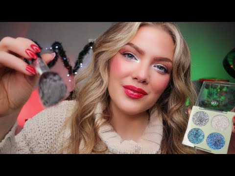 ASMR ita Ti Trucco per le Feste | Makeup Artist Soft Spoken Roleplay, Layered Sounds