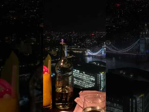 Watching Tower Bridge at night 🥂✨🥟while eating duck = perfection