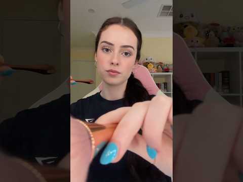 ASMR brushing your face 🖌️ #asmr #micbrushing #facebrushing