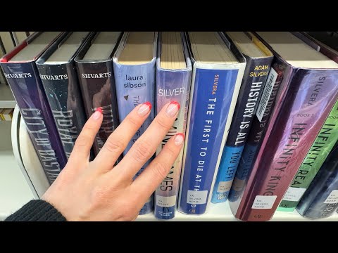 Tracing and Tapping on Library Books 📚(no talking asmr)