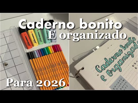 Como ter o caderno bonito e organizado em 2026