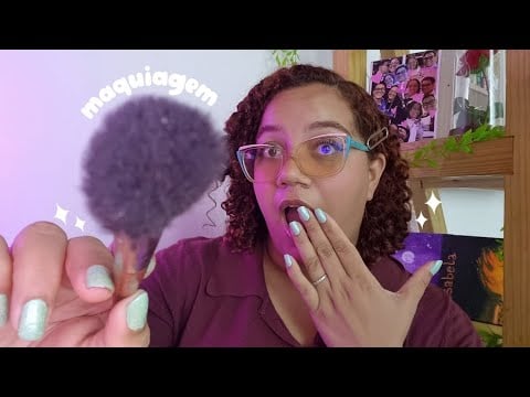ASMR TE MAQUIANDO  **ESCONDIDA**  para um DESFILE DE MODA 😱💥