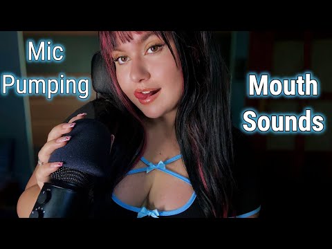 ASMR | Mic Pumping & Gripping, Mouth Sounds, Spit Painting Trigger Words, Clicky Whispers +
