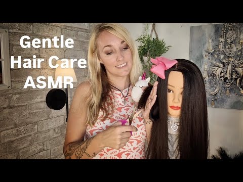 Tingly Hair Care ASMR ✨ Brushing, Cutting & Styling on My Mannequin