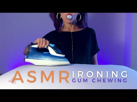 ASMR | Gum Chewing & Flat Ironing ASMR | Steam Sounds (No Talking)