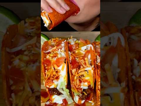 Eating loaded Tacos #asmr #food #homemade #tacos