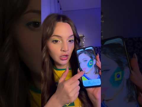 Te maquiando para o jogo do Brasil 🇧🇷 #asmr #copa2026 #makeup
