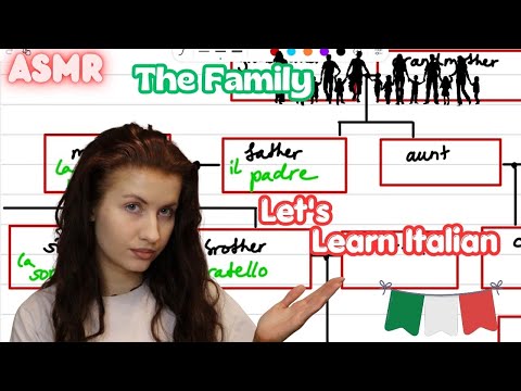 ASMR Learn ITALIAN family member's names (whispered & soft spoken) for sleep 😴💤 and relaxation 💚🤍❤️