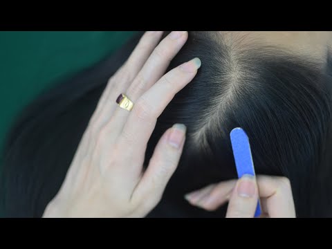 ASMR Real Person Scalp Scratching, Scalp Massage Sounds, Tingles For Relieve Stress, Headache
