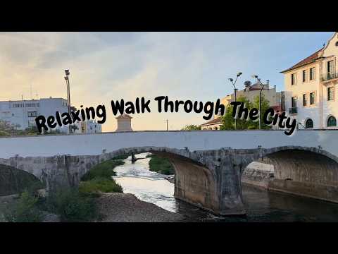Relaxing Walk in Pombal, Portugal | City Walk & Ambient Sounds