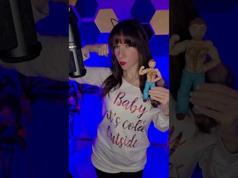 #ASMR Buff Gingerbread Man 🍪💪 Crunchy Holiday Sounds #Shorts