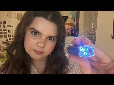 ASMR checkup- you hit your head! 🤧🤒🚑🩺