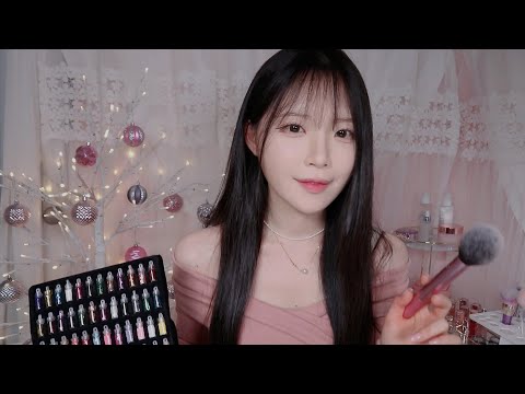 ASMR(Sub✔)❄사랑스러운 겨울 메이크업 받으러 오세요❄(업그레이드 된 전문적인 손길과 후시녹음) Lovely Winter Make-up for your Sleep