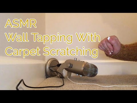 ASMR Wall Tapping With Carpet Scratching