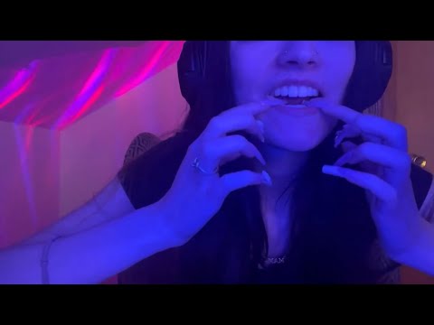 Teeth tapping with LONG nails | ASMR