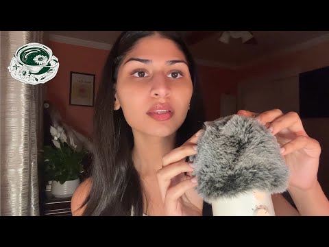 asmr mic scratching, mouth sounds, close whispers ☁️| im back