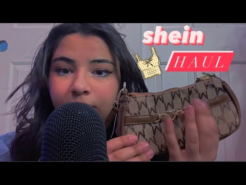 shein try on haul ASMR (close whispering, random triggers)