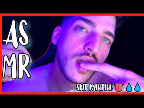 ASMR Spit Painting & Tingly Mouth Sounds👅💧 | Cosquilleo para Dormir💧😴