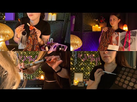 ASMR Harvest Ball Compilation | Doing Your Hair, Makeup, Nails, & Dress Design