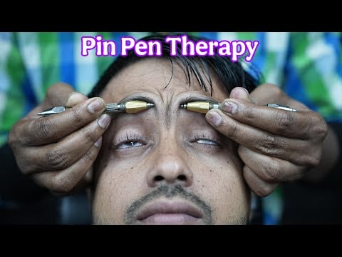 Massage for Stress Relief: Acupressure Points for Stress-Free Head Massage | ASMR Pin Pen Massage