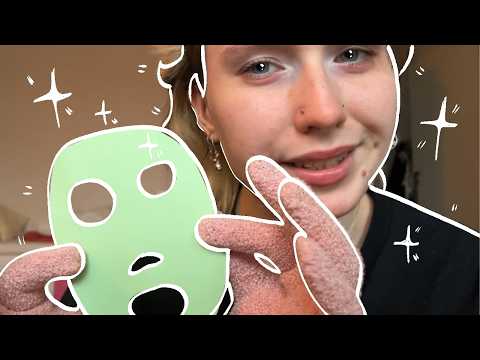 lofi asmr, scrubbing your face! spa salon roleplay