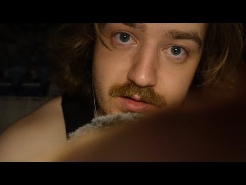Fluffy Mic Brushing ASMR with Hand Movements and Face Touching Visual Triggers