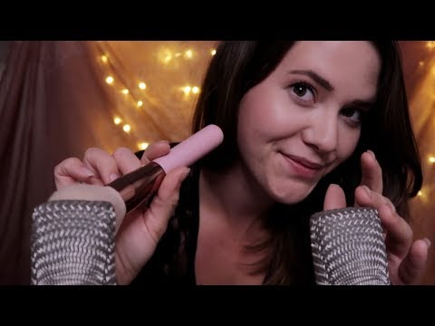 ASMR Deep Ear MASSAGE mit Pinseln + Kissing Sounds [deutsch/german]