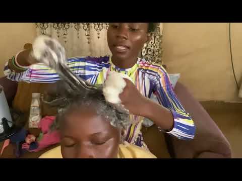 ASMR HAIR SHAMPOOING AND SCRATCHING VERY RELAXING