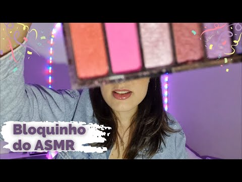 💤 ASMR - TE MAQUIANDO PARA O CARNAVAL (Voz Suave, Sons de Embalagem; Tapping e Pincel na Tela)