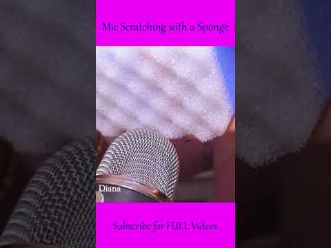 ASMR Mic Scratching with a Sponge ❤️ #asmr #shorts