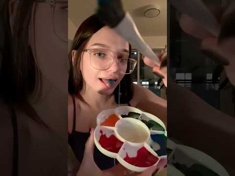 Painting Your Face & Eating It ASMR #asmr #facepaintingasmr #asmreating #tingles