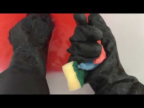 RUBBER GLOVES 🤲  HEAVY DUTY 💪 💙  CLEANING 💦  [[ASMR]]
